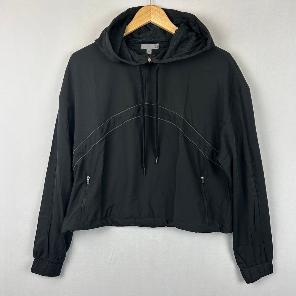 Tasc Recess Half Zip Hooded Anorak Black Cropped Jacket TW860 Women's Size M